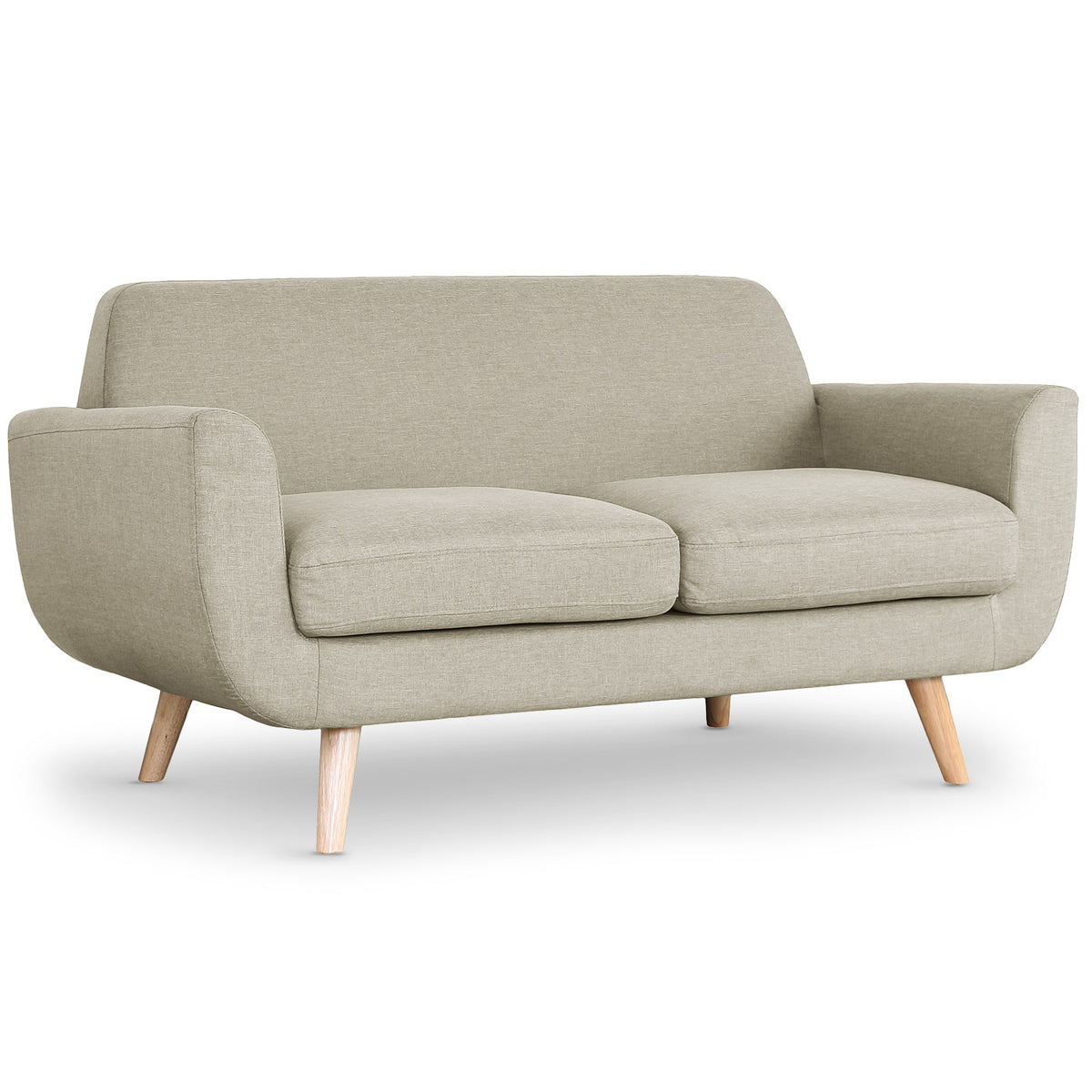Canapé scandinave 2 places Danube Tissu Beige