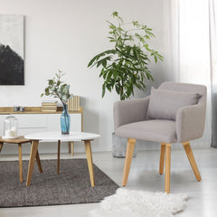 Chaise / Fauteuil scandinave Gybson Tissu Beige