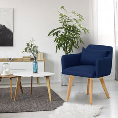 Fauteuil scandinave Gybson Tissu Bleu