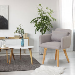 Lot de 2 fauteuils scandinaves Gybson Tissu Beige