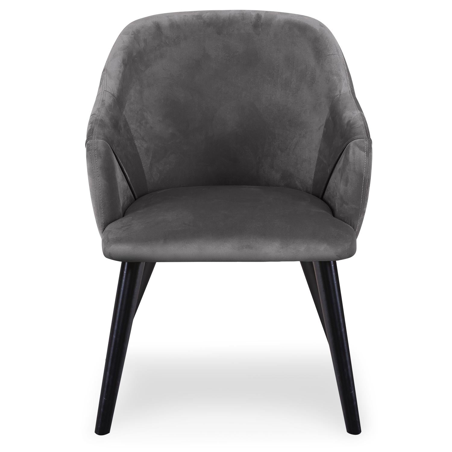 Lot de 2 fauteuils Liberto Velours Gris de face