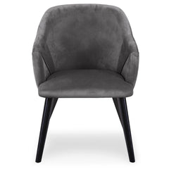 Lot de 2 fauteuils Liberto Velours Gris de face