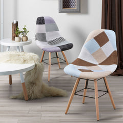 Les chaises scandinaves Lisa Patchwork beige et grises