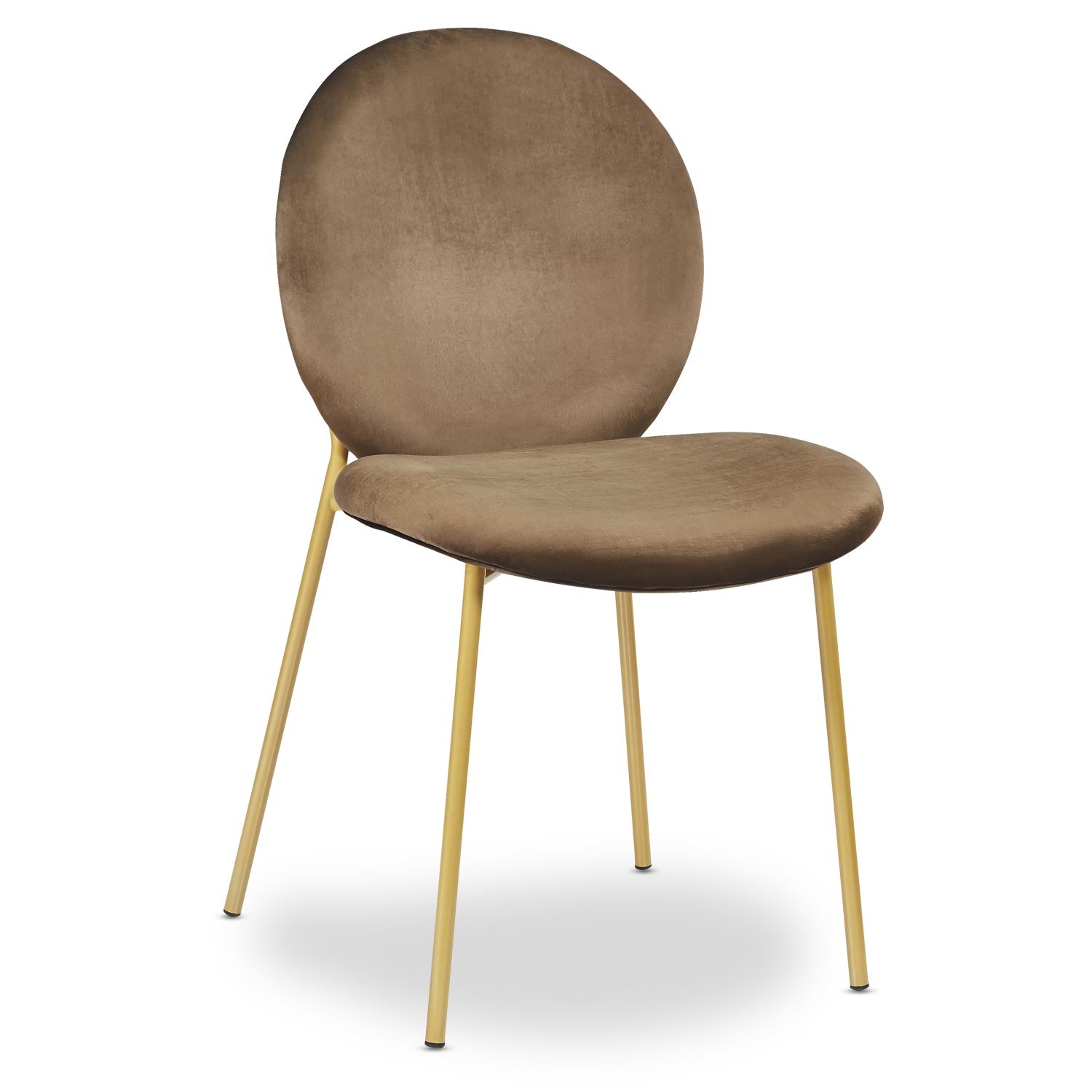 Lot de 2 chaises médaillon Irene Velours Camel