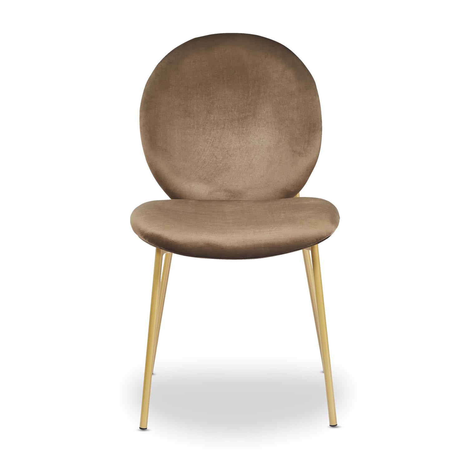 Lot de 2 chaises médaillon Irene Velours Camel