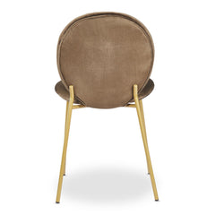 Lot de 2 chaises médaillon Irene Velours Camel