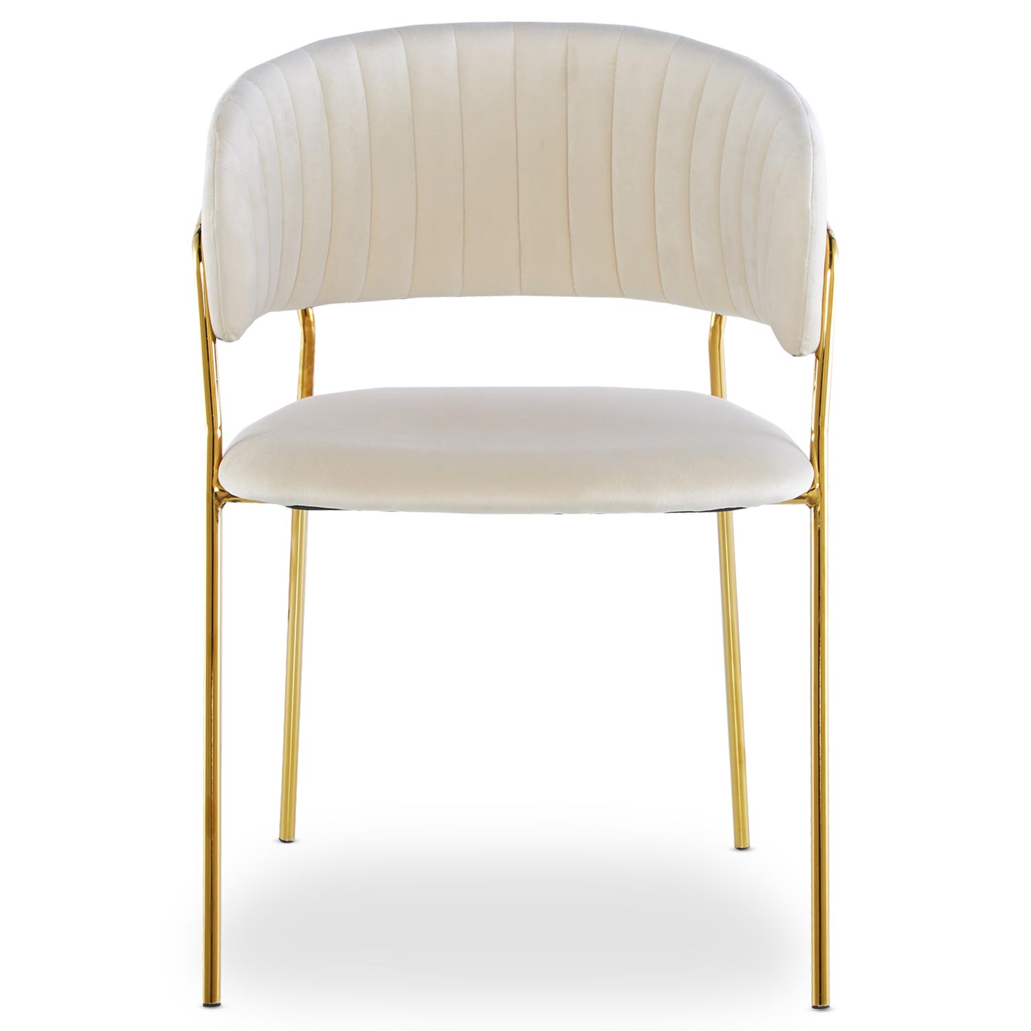 Lot de 4 chaises Tabata Velours Beige