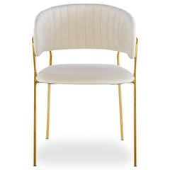 Lot de 4 chaises Tabata Velours Beige