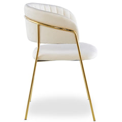 Lot de 4 chaises Tabata Velours Beige