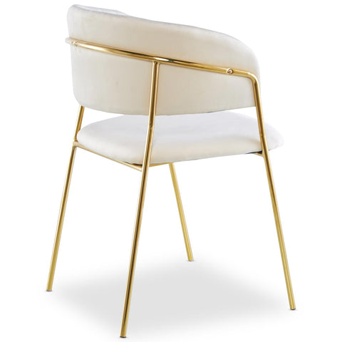 Lot de 4 chaises Tabata Velours Beige