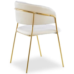 Lot de 4 chaises Tabata Velours Beige