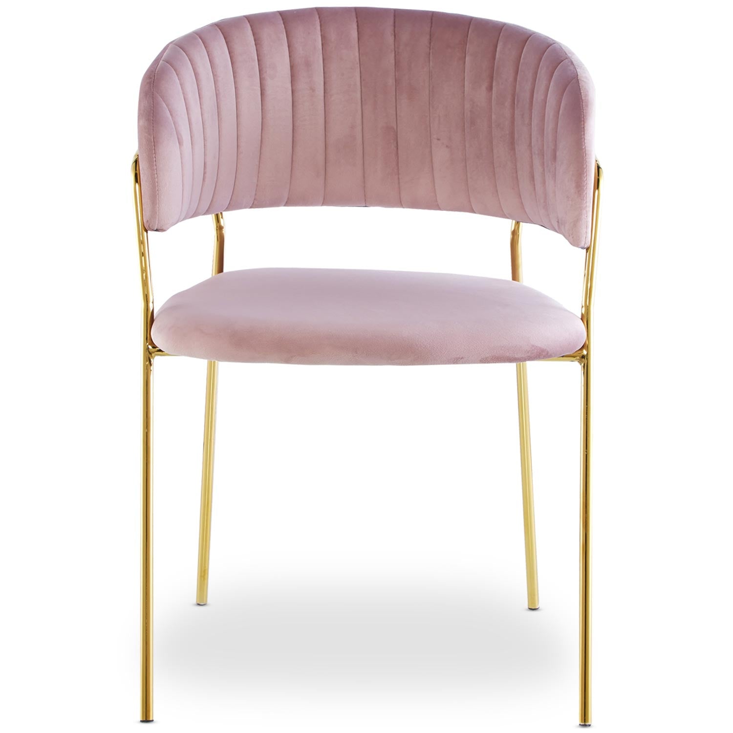 Lot de 4 chaises Tabata Velours Rose