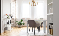 Lot de 2 Chaises/Fauteuils Louisa Beige et Marron