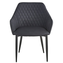 Lot de 2 Chaises/Fauteuils Louisa Noir
