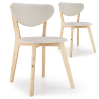 Ensemble de 2 chaises scandinaves Canada beige