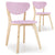 Ensemble de 2 chaises scandinaves Canada en rose