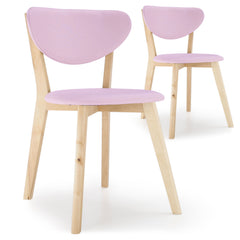 Lot de 2 chaises style scandinave Canada Rose