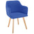 Chaise scandinave en tissu bleu