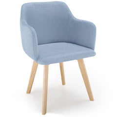 Chaise style scandinave Candy Tissu Bleu
