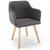 Chaise scandinave Candy en tissu gris foncé