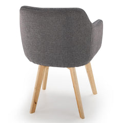 Chaise scandinave Tissu Gris foncé vue de dos Candy