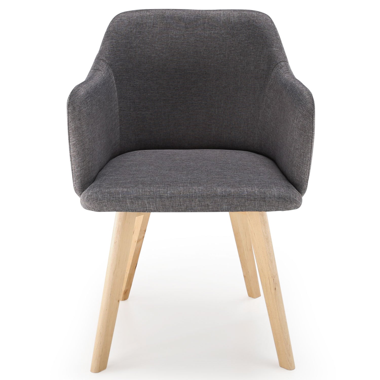 La chaise style scandinave Candy Tissu Gris foncé vue de face