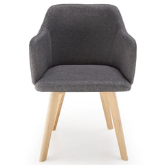 La chaise style scandinave Candy Tissu Gris foncé vue de face