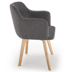 La chaise style nordique scandinave Tissu Gris foncé Candy