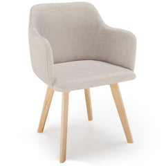 Chaise style scandinave Candy Tissu Beige
