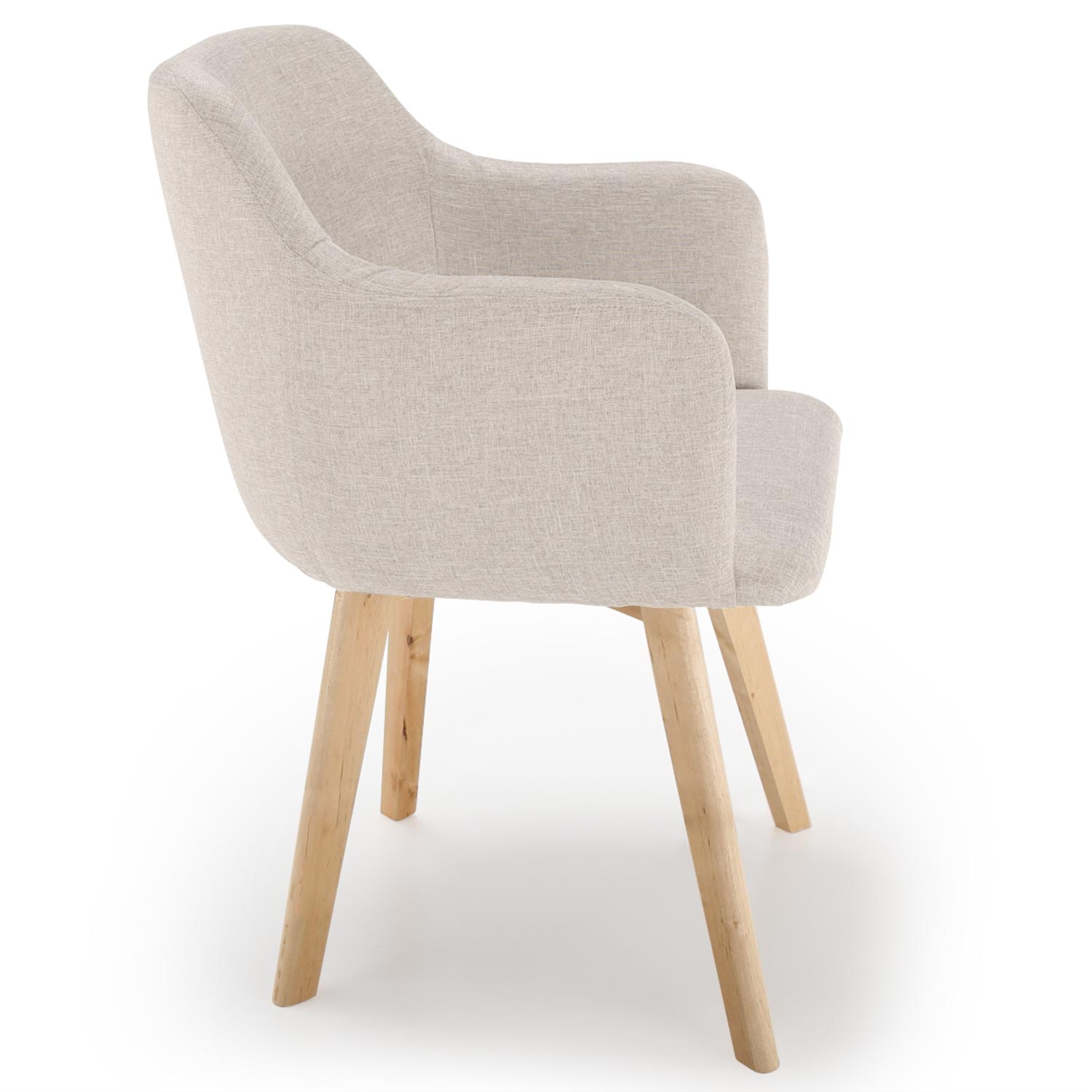 La chaise style nordique scandinave Tissu Beige Candy