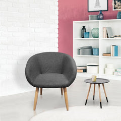 Chaise scandinave matelassée gris foncé Frost