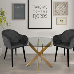 Chaise / Fauteuil Honorine Velours Noir