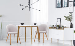 Lot de 6 chaises scandinaves Maury Tissu Gris clair