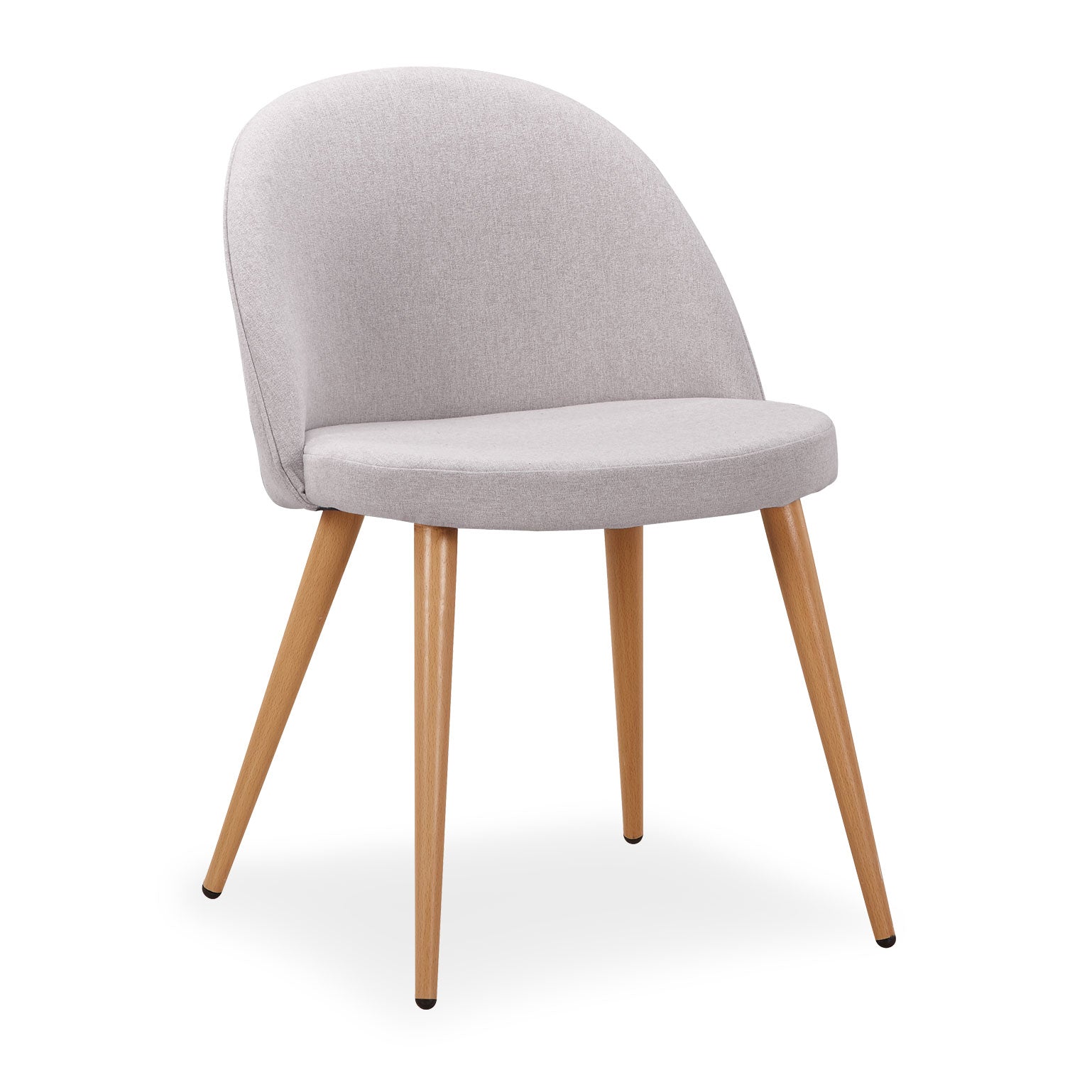 Lot de 2 chaises scandinaves Maury tissu Gris Clair
