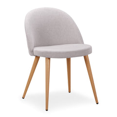 Lot de 2 chaises scandinaves Maury tissu Gris Clair