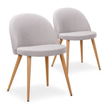 Lot de 2 fauteuils scandinaves en tissu gris clair
