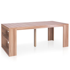 Table Console avec rangement Maxwell Chêne Clair