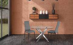 La chaise matelassée Stratus Gris