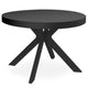 Table ronde extensible noir mat vintage
