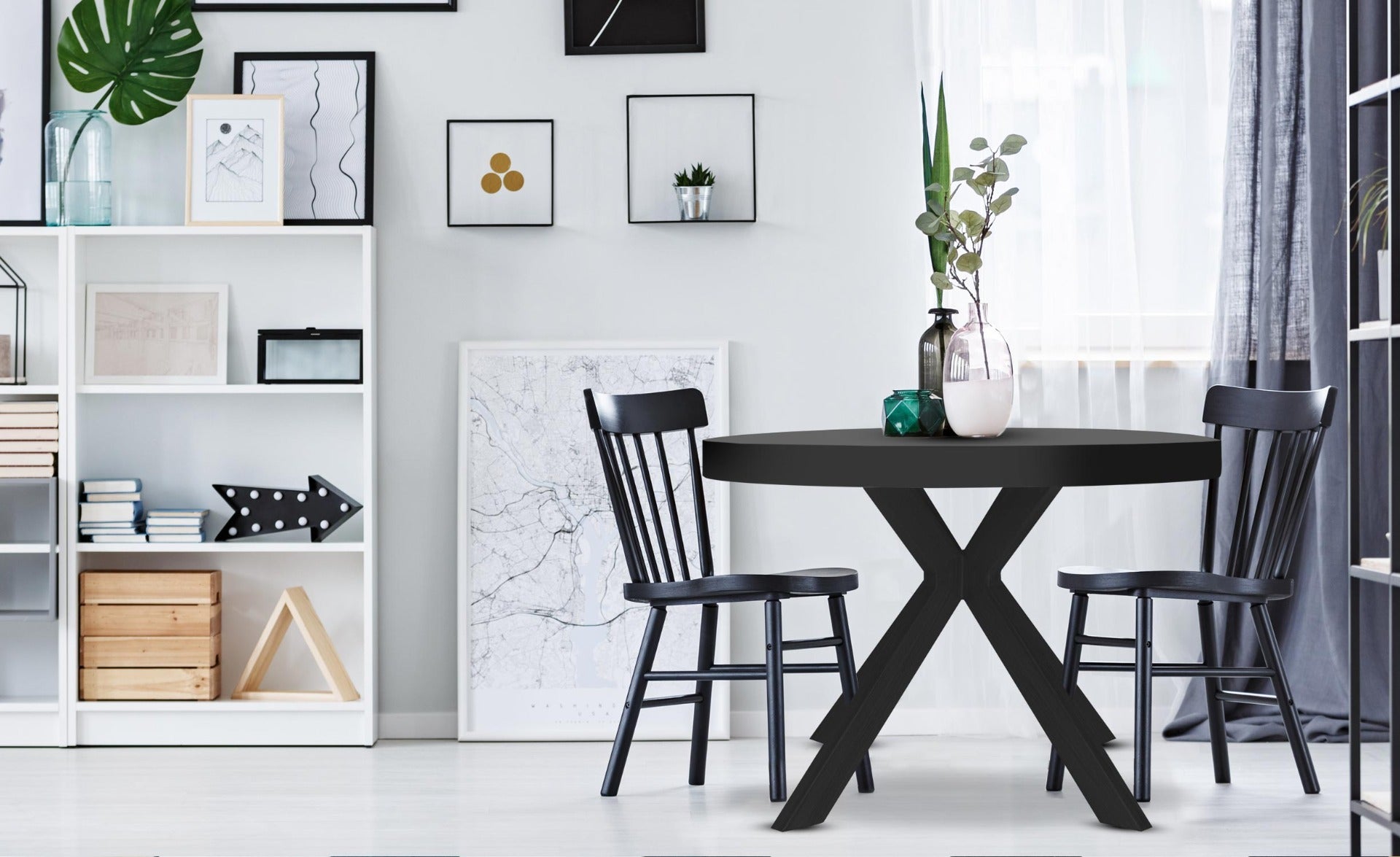 Table ronde extensible Myriade All Black