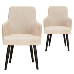 Lot de 2 Fauteuils Neiva Tissu Beige
