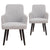 Ensemble de 2 fauteuils Neiva en tissu gris clair