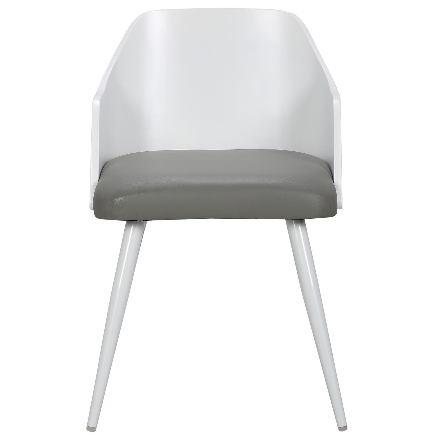 Lot de 2 chaises scandinaves Persane Bois Blanc et Simili Gris