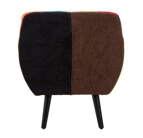 Fauteuil Impérial Tissu patchwork en bois