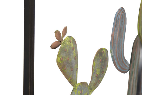 Décoration murale Cactus Cadre Métal Multicolore