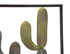 Décoration murale Cactus Cadre Métal Multicolore