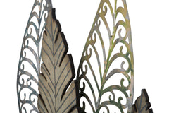 Panneau décoratif Feuilles Métal et MDF