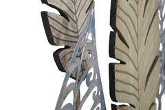 Panneau décoratif Feuilles Métal et MDF