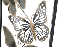Décoration murale en métal papillons vintage