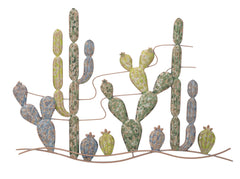 Décoration murale Cactus Métal Multicolore